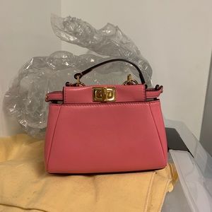 Fendi Micro peekaboo Napa leather bag